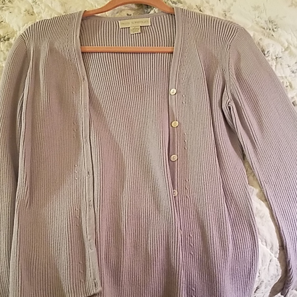 Light Purple Corded Cardigan